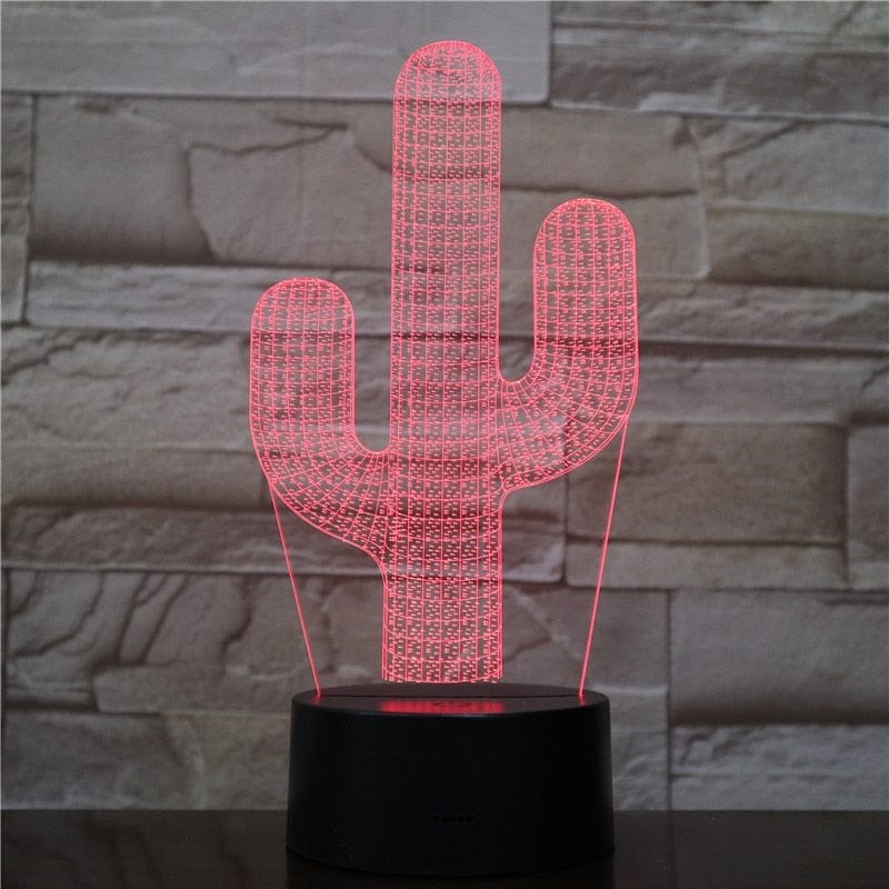 3D LED Cactus Lamp Night Light