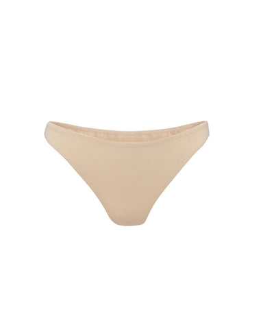 Luxury Cotton Thong in Nude