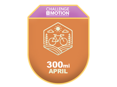 2023 April 300mi Cycling Badge | Challenge in Motion%u2122