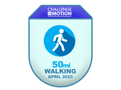 2023 April 50 Mile Walking Badge | Challenge in Motion%u2122
