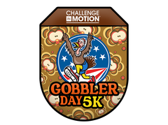 2023 Challenge in Motion Gobbler Day 5k Turkey Trot Activity Challenge Badge