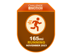 2023 Challenge in Motion 165 mil Running Activity Challenge Badge