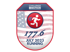 Challenge in Motion 2023 July Running Challenge Badge