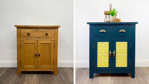 oak sideboard before and after painting upcycle