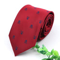 Skull Ties For Men New Casual Slim Classic Polyester Neckties Fashion Man