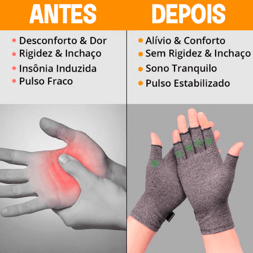 Luva de Artrite, luvas de compressão, luvas para tendinite