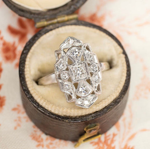 Art Deco diamond cocktail ring