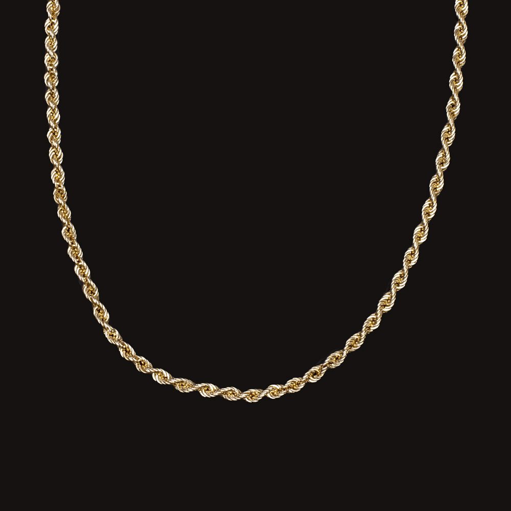 Mens 18k Gold Chain Gold Rope Chain Twist Necklace Chain -  UK