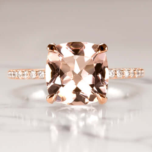 Pink Morganite Heart Cut Gemstone - 2.84 Carats - 9.9x9.9mm Size