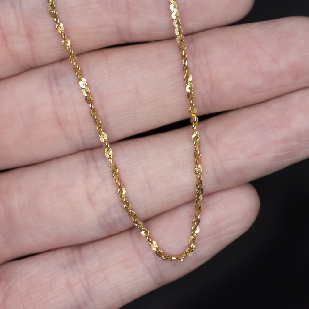 Italian Gold 4.6mm Paper Clip Link Chain Necklace in Hollow 14K Gold - 18