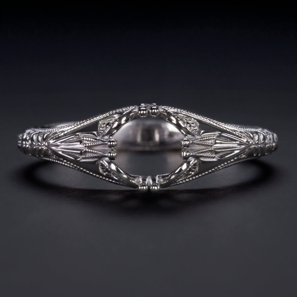 Marquise Diamond Filigree Engagement Ring Halo Pave Setting Semi Mount  0.20Ctw | eBay
