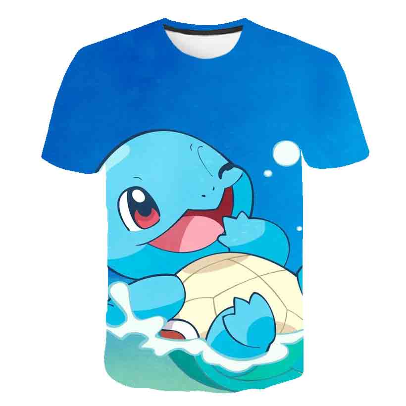 nauwkeurig Stof Bourgondië Pokemon T-Shirt für Kinder (Unisex) - Motiv: Schiggy / Squirtle | eBay