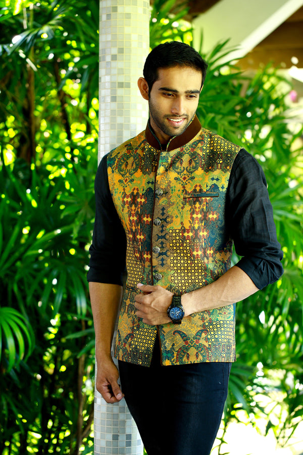 Mustard Smart Casual Nehru Jacket at Rs 1259/piece | Nehru Jackets in Noida  | ID: 14466883491