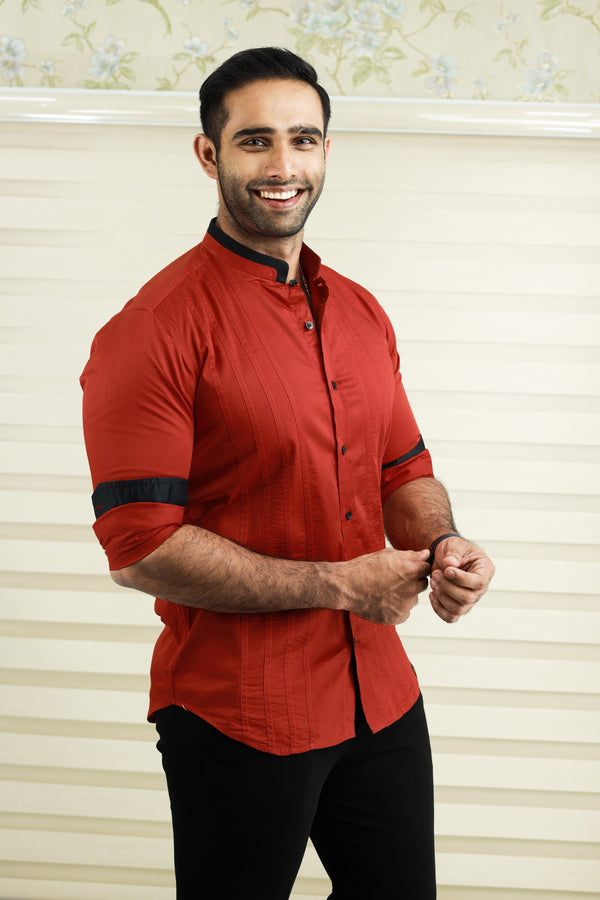 Buy AD by Arvind Detachable Collar Twill Regular Fit Formal Shirt -  NNNOW.com