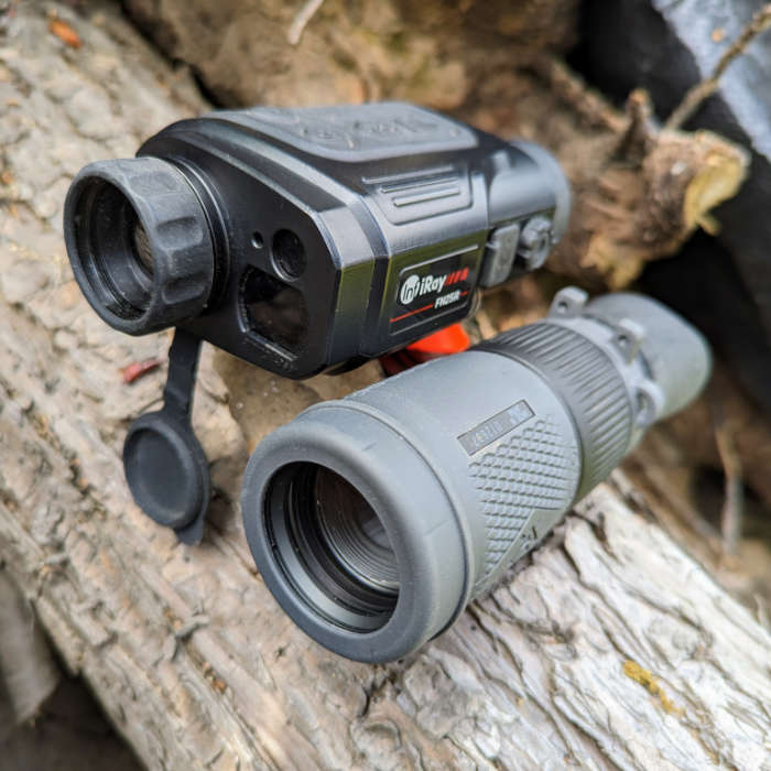 Ein gutes Team: Wärmebildkamera und Monokular für die Pirsch - Jagawams Jagdpraxis Pirschausrüstung