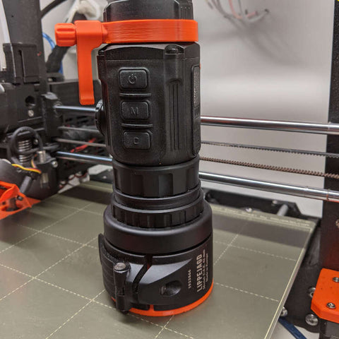Jagdzubehör aus dem 3D Drucker: Prototyp des verlängerten Schnellverstellhebels für den Fokus vom CL42