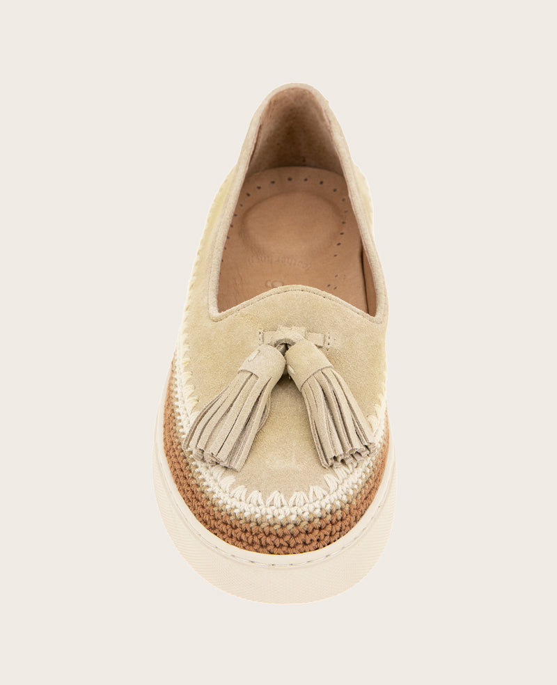 GENTLE SOULS - Citrus Tassel Suede Platform Slip On