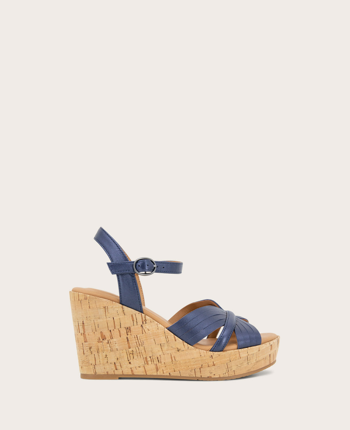 Shop Gentle Souls Nomi Wedge Sandal In Navy