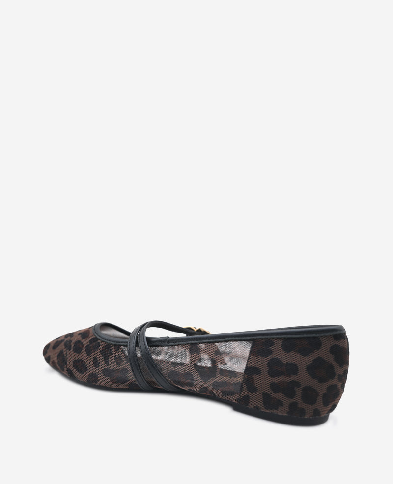 Mackenzie Leopard Print Mesh Mary Jane