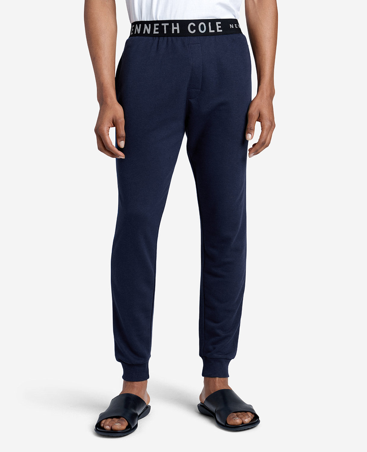 Kenneth Cole Logo French Terry Jogger In Nvy Blazer