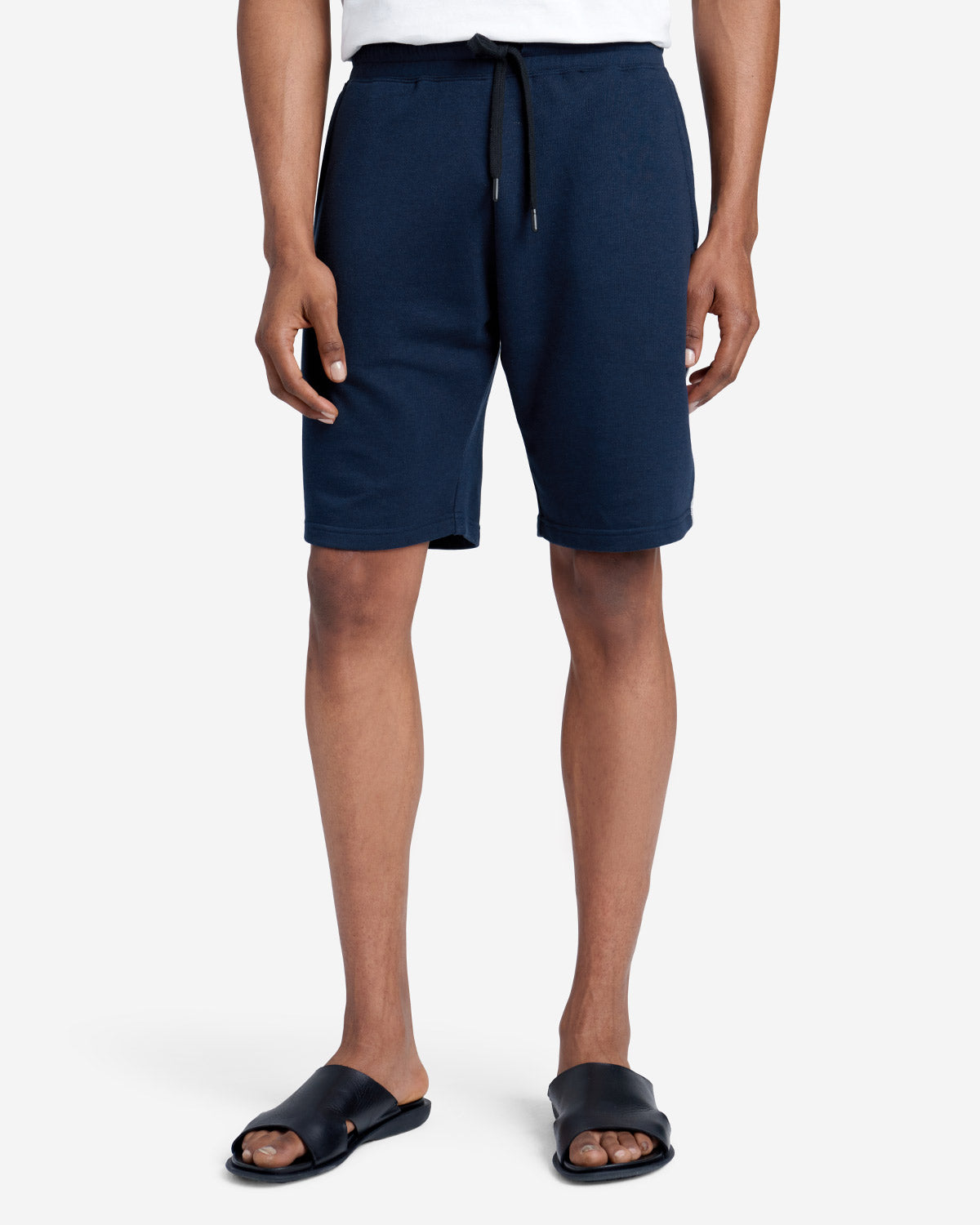 Kenneth Cole French Terry Logo Short In Navy Blazer