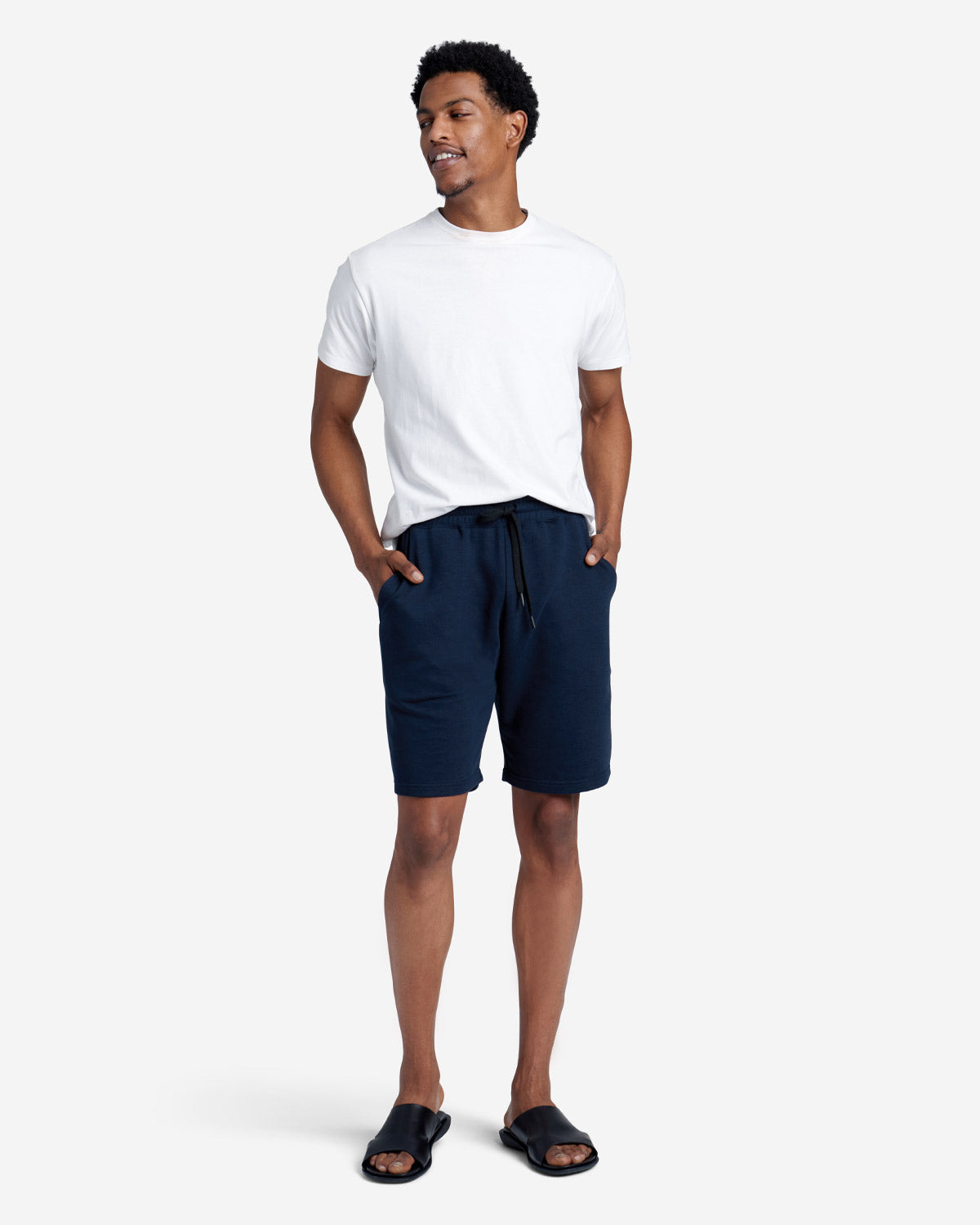 Kenneth Cole French Terry Logo Short In Navy Blazer | ModeSens