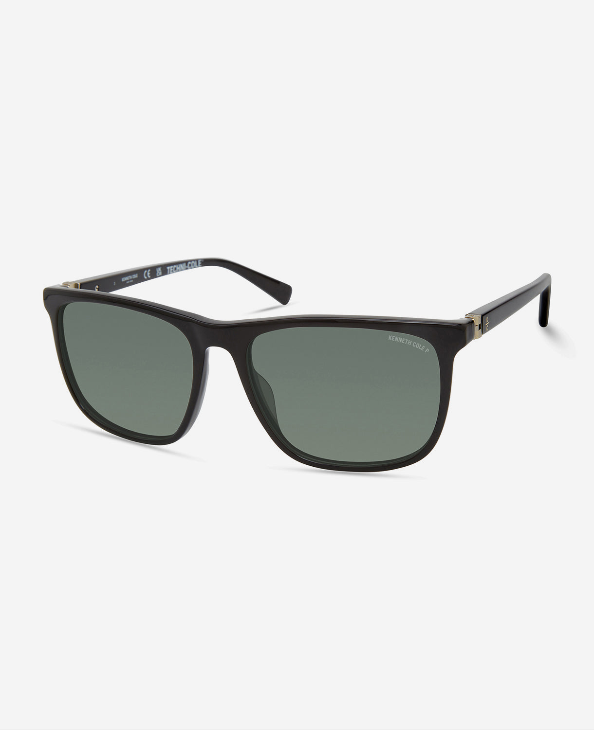 Kenneth Cole | Bio-Acetate Shiny Solid Black Sunglasses