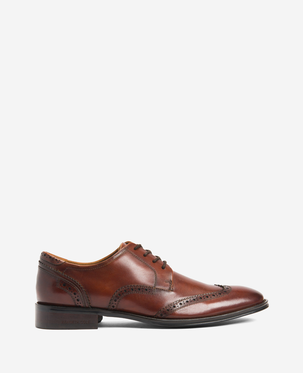 Kenneth Cole Tully Brogue Lace-up Oxford Shoe In Brandy