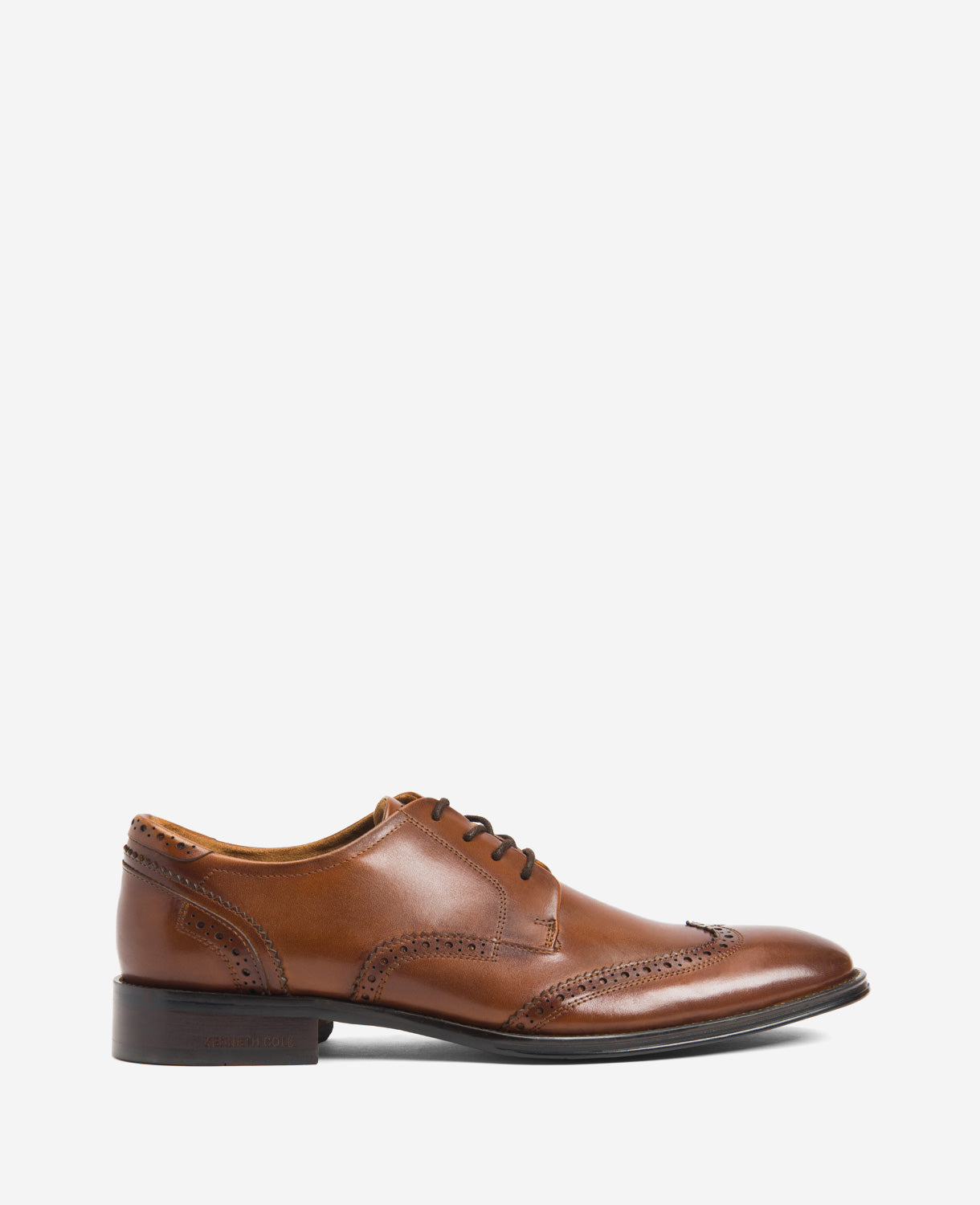 Kenneth Cole Tully Brogue Lace-up Oxford Shoe In Cognac