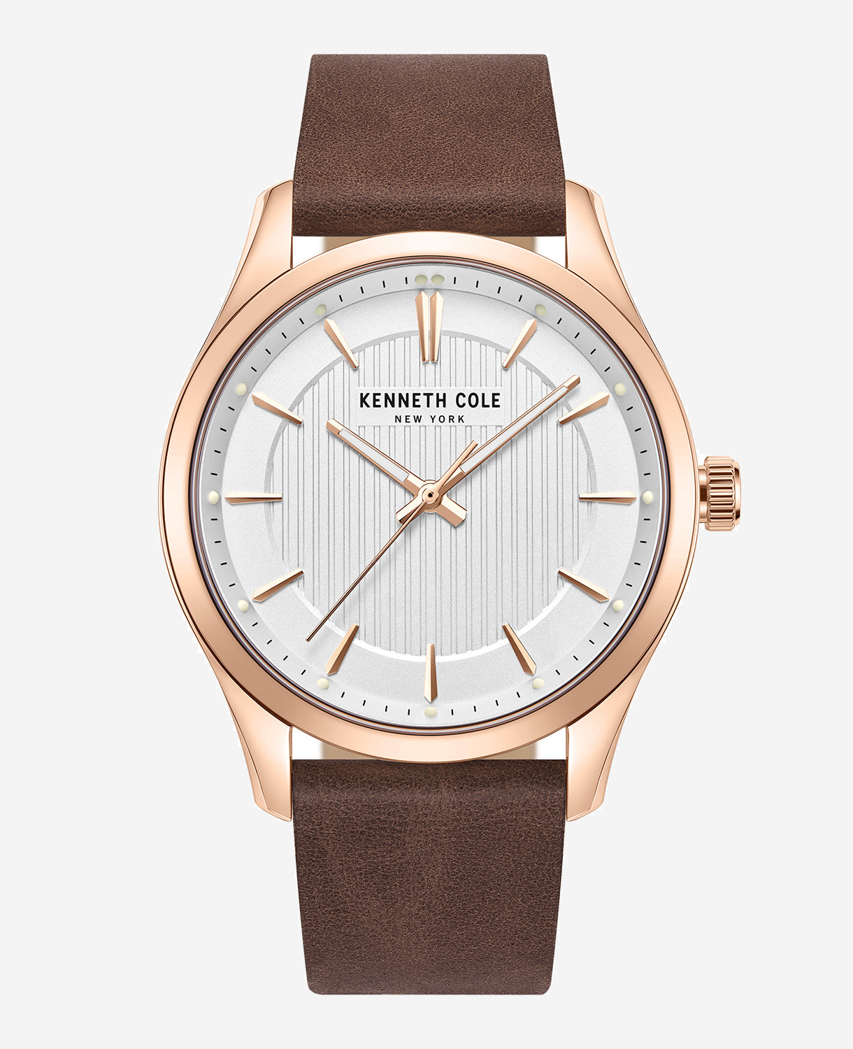 Kenneth Cole | Modern Classic Watch With Brown Leather Strap