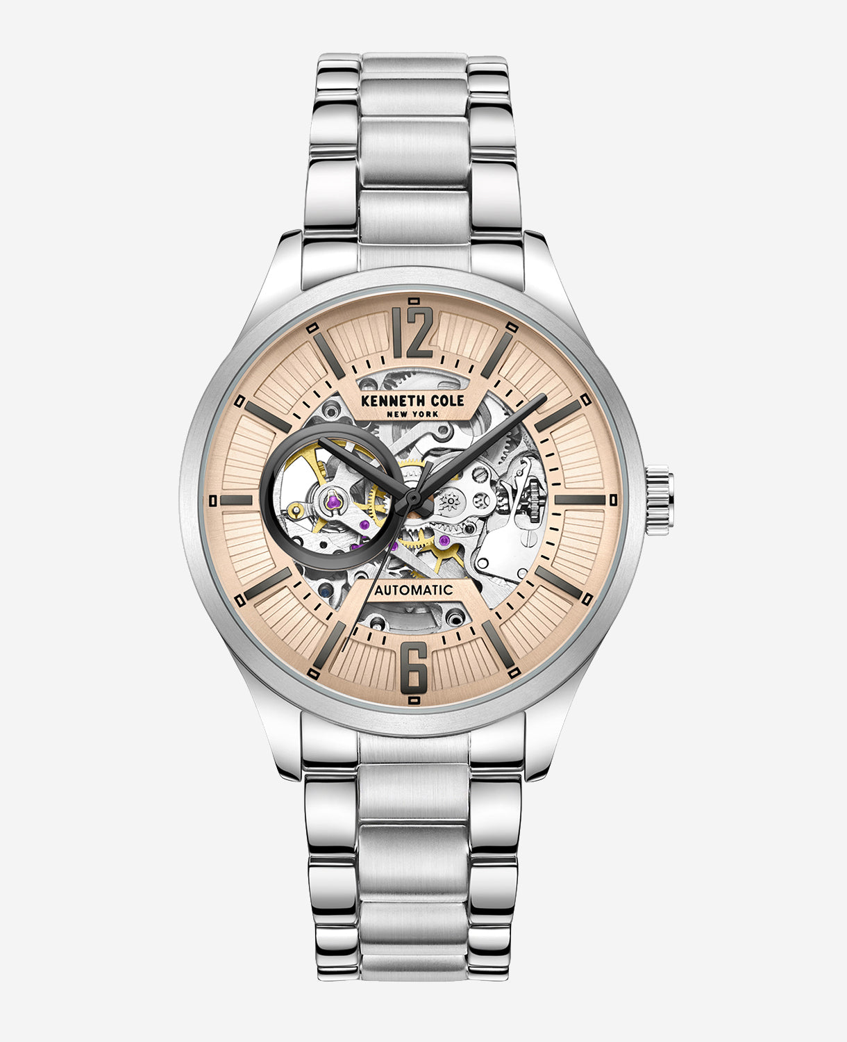 Kenneth Cole | Automatic Watch With Silver-Tone Stainless Steel Bracelet