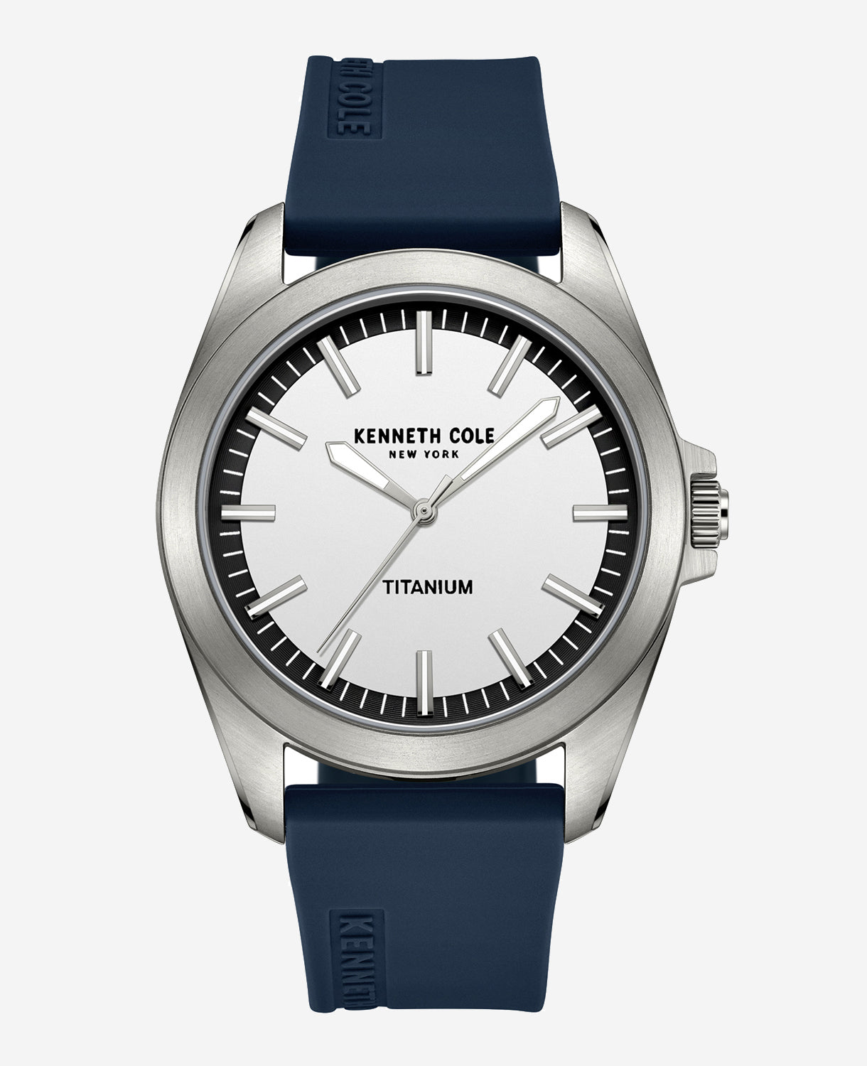 Kenneth Cole | Titanium Modern Watch With Silicone Strap in Blue