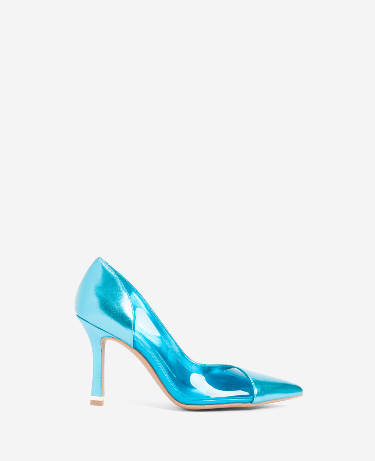 Kenneth Cole | Rosa Metallic Leather And Vinyl Heel in Bluebird PU, Size: 9.5