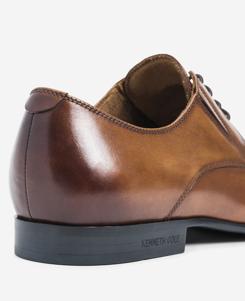 Cognac Derby Shoes - Luxury Leather Footwear 7.5