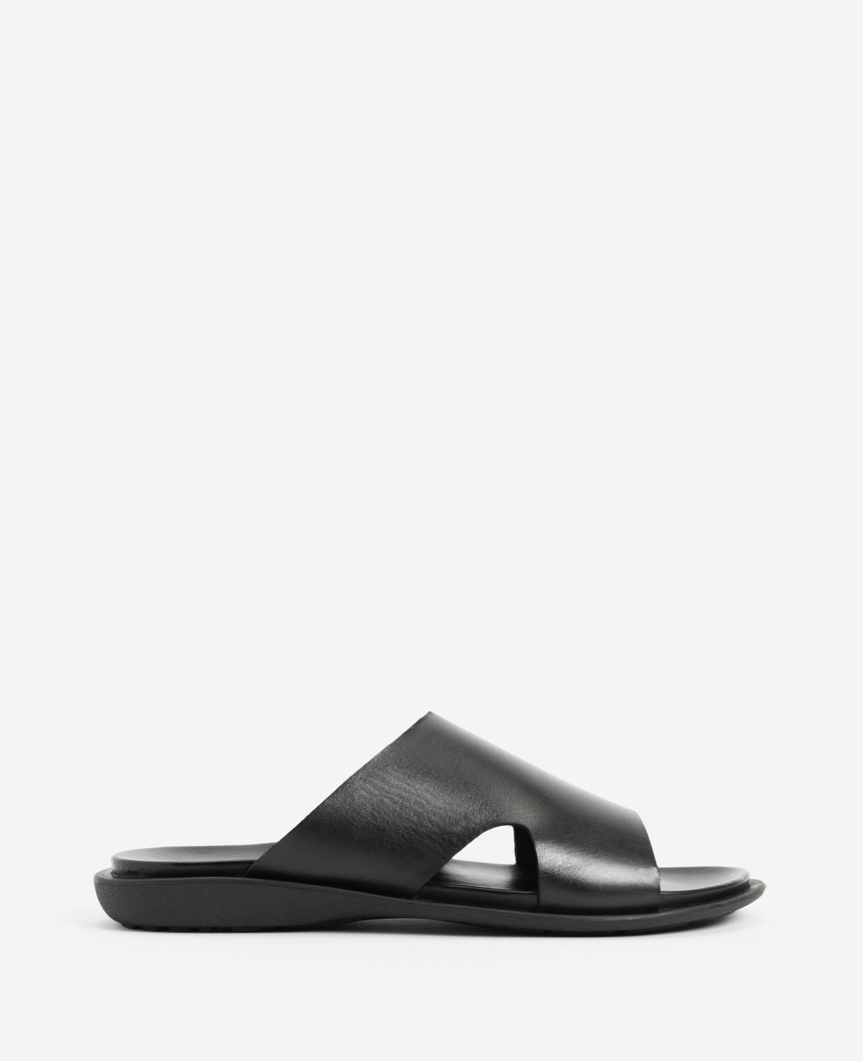 Kenneth Cole Sand-y Beach Leather Slide Sandal In Black