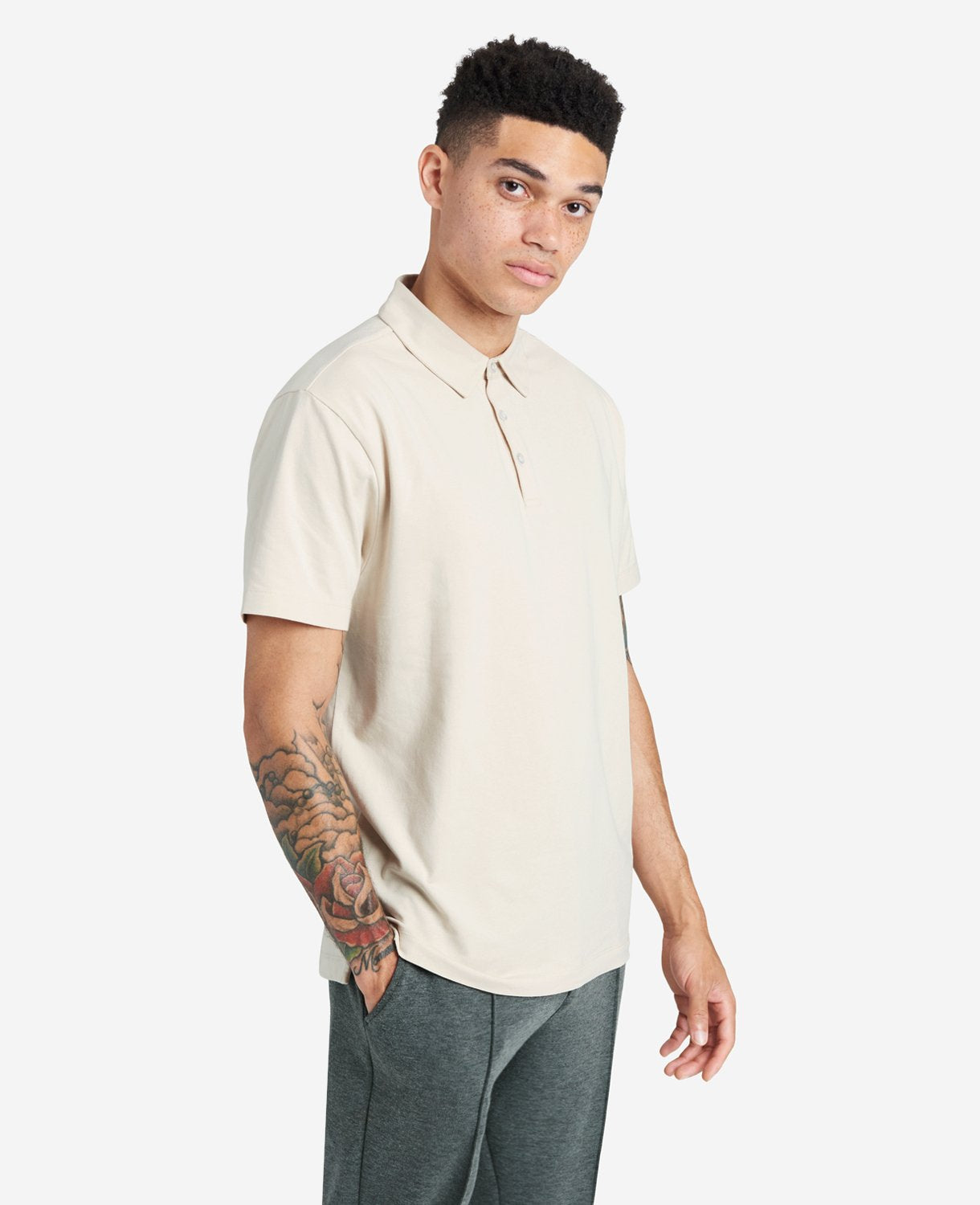 Kenneth Cole | Essential Tailored Polo in OATMEAL, Size: XL
