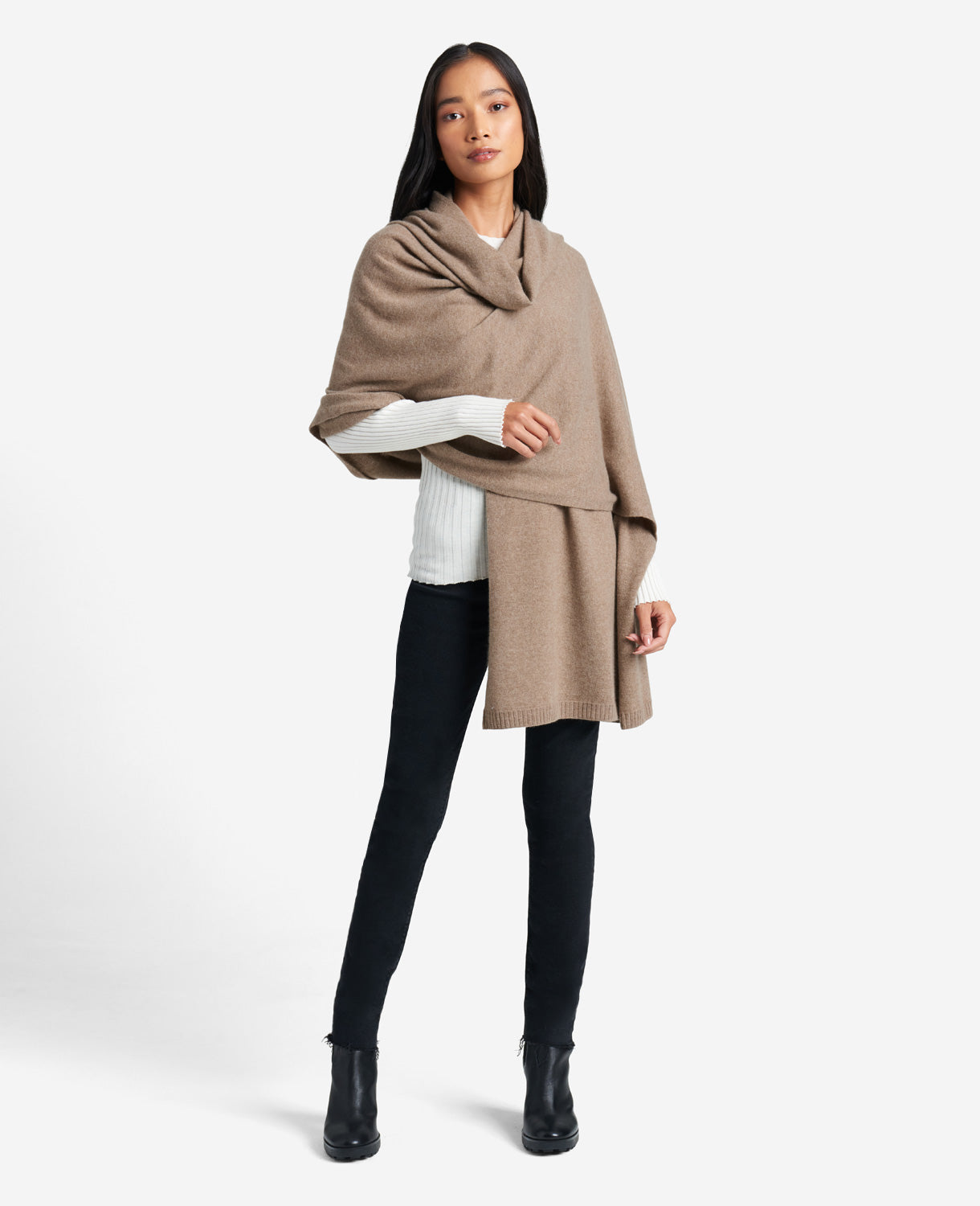 Kenneth Cole Site Exclusive! Pure Cashmere Multi-wear Wrap In Oatmeal