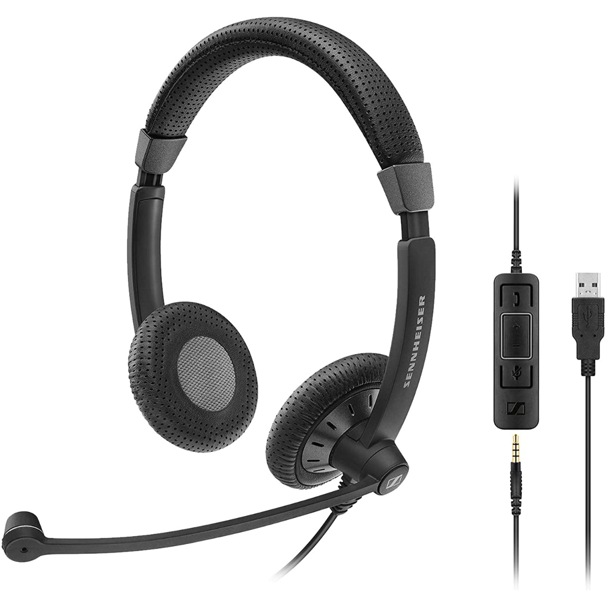 Sennheiser PC 3 CHAT Stereo Headset, Supra-aural, Black, 2m, Noise Can