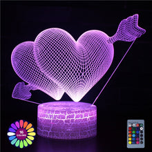 Load image into Gallery viewer, Romantic Love 3D Lamp Heart
