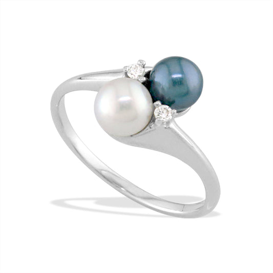 Blue Akoya Pearl Ring – Pearl Factory