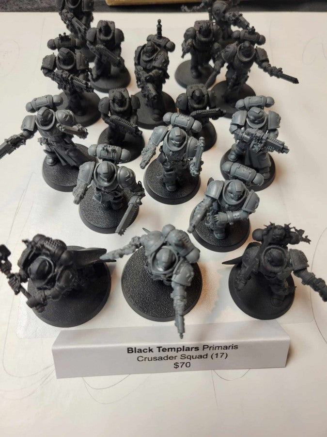 [PRE OWNED] Black Templar Primaris Crusader Squad (17)
