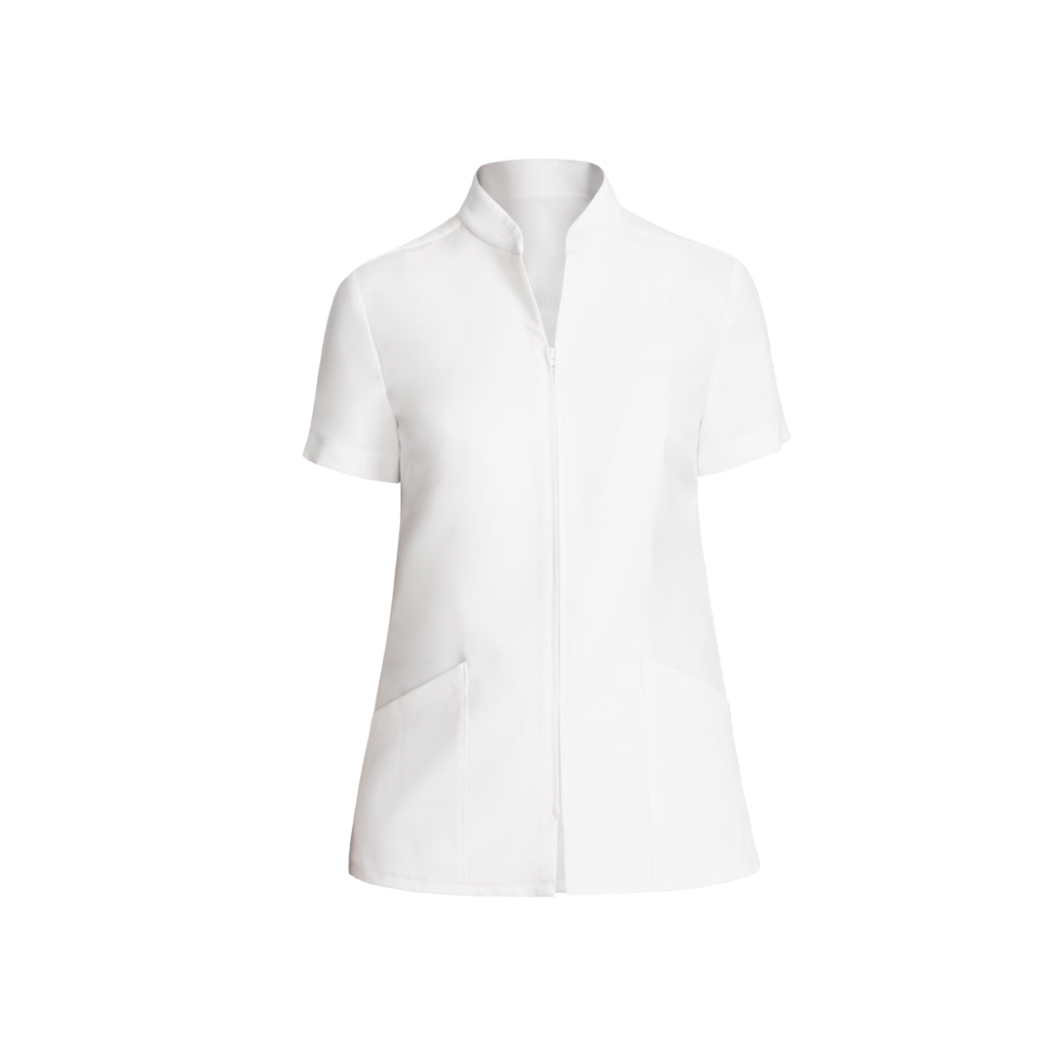 NNT Women's Helix Dry Zip Front Tunic - White - Totally Workwear