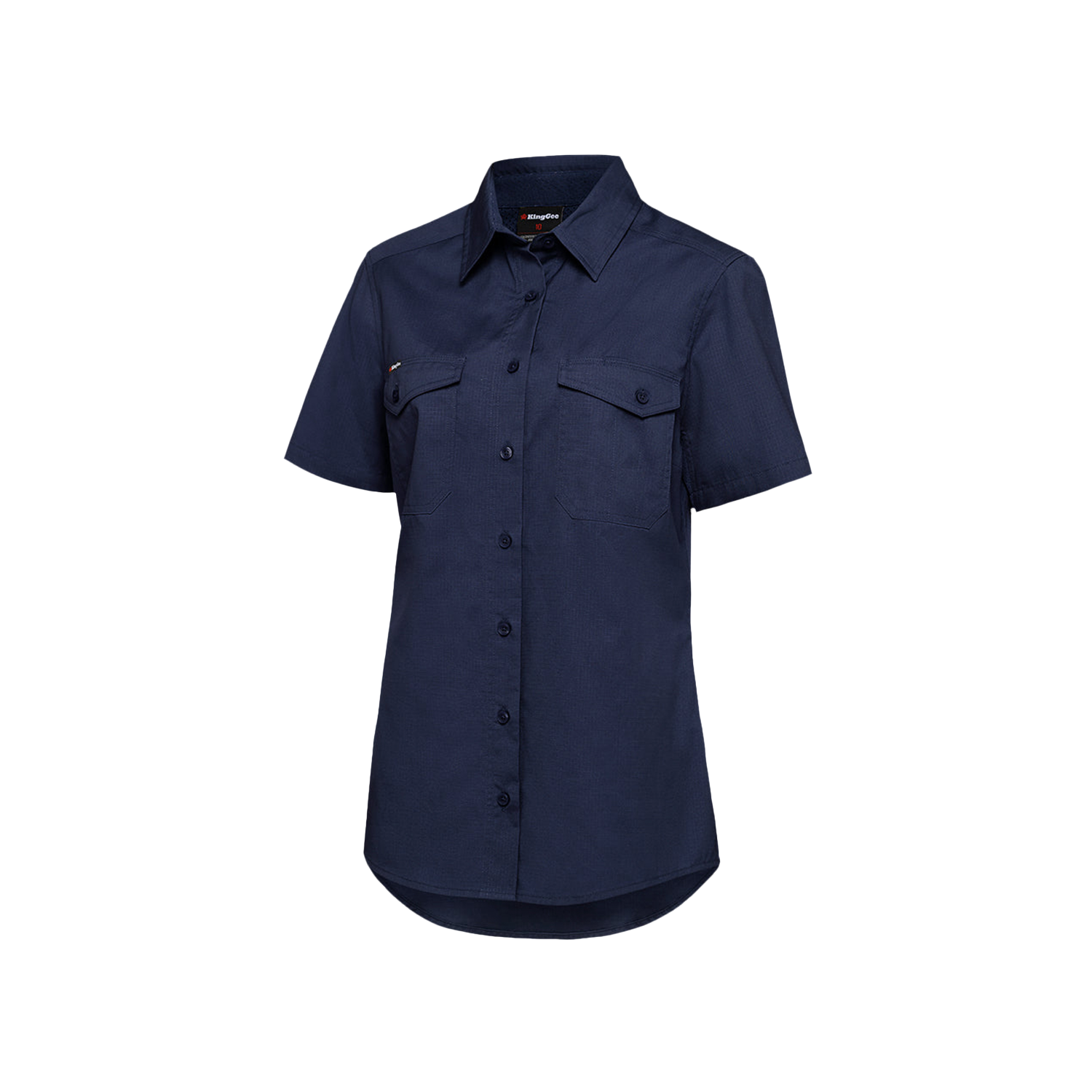 KingGee Women's Workcool 2 Short Sleeve Shirt - Navy - Totally Workwear