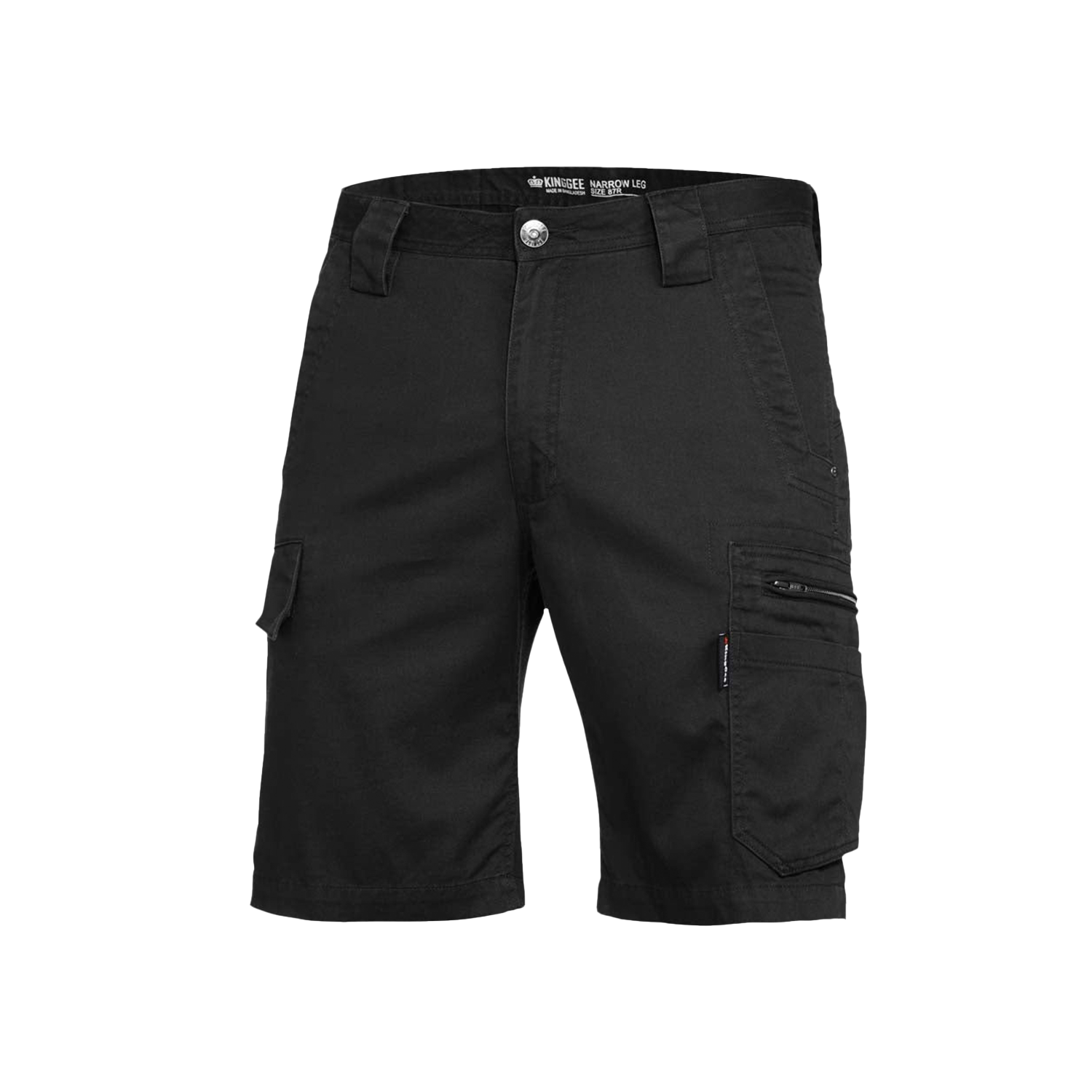 KingGee Men's Tradie Summer Shorts - Black - Totally Workwear