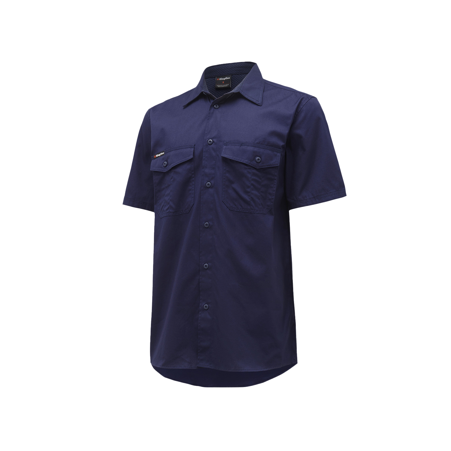 KingGee Men's Workcool 2 Short Sleeve Shirt - Navy - Totally Workwear