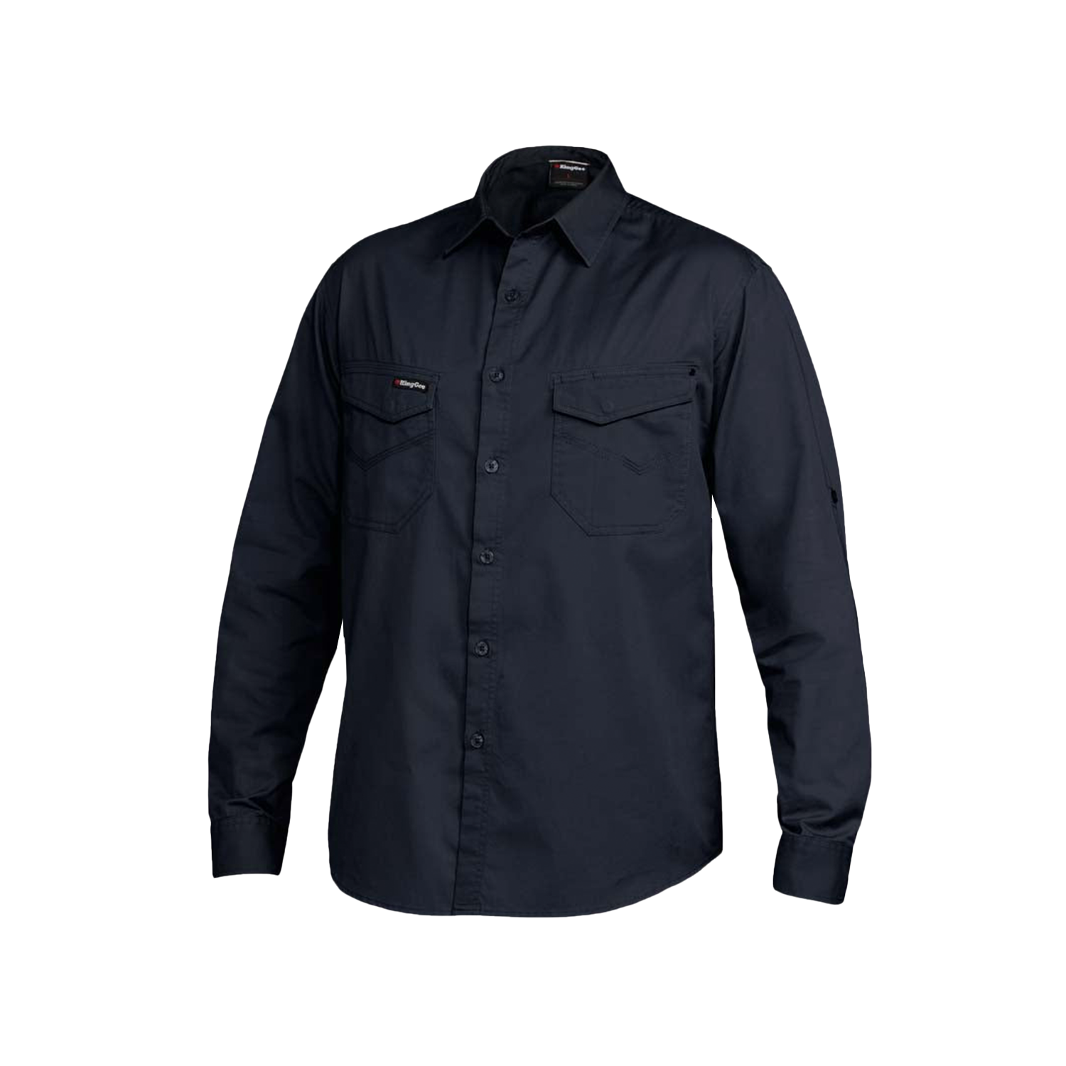 KingGee Men's Tradies Long Sleeve Shirt - Oiled Navy - Totally Workwear