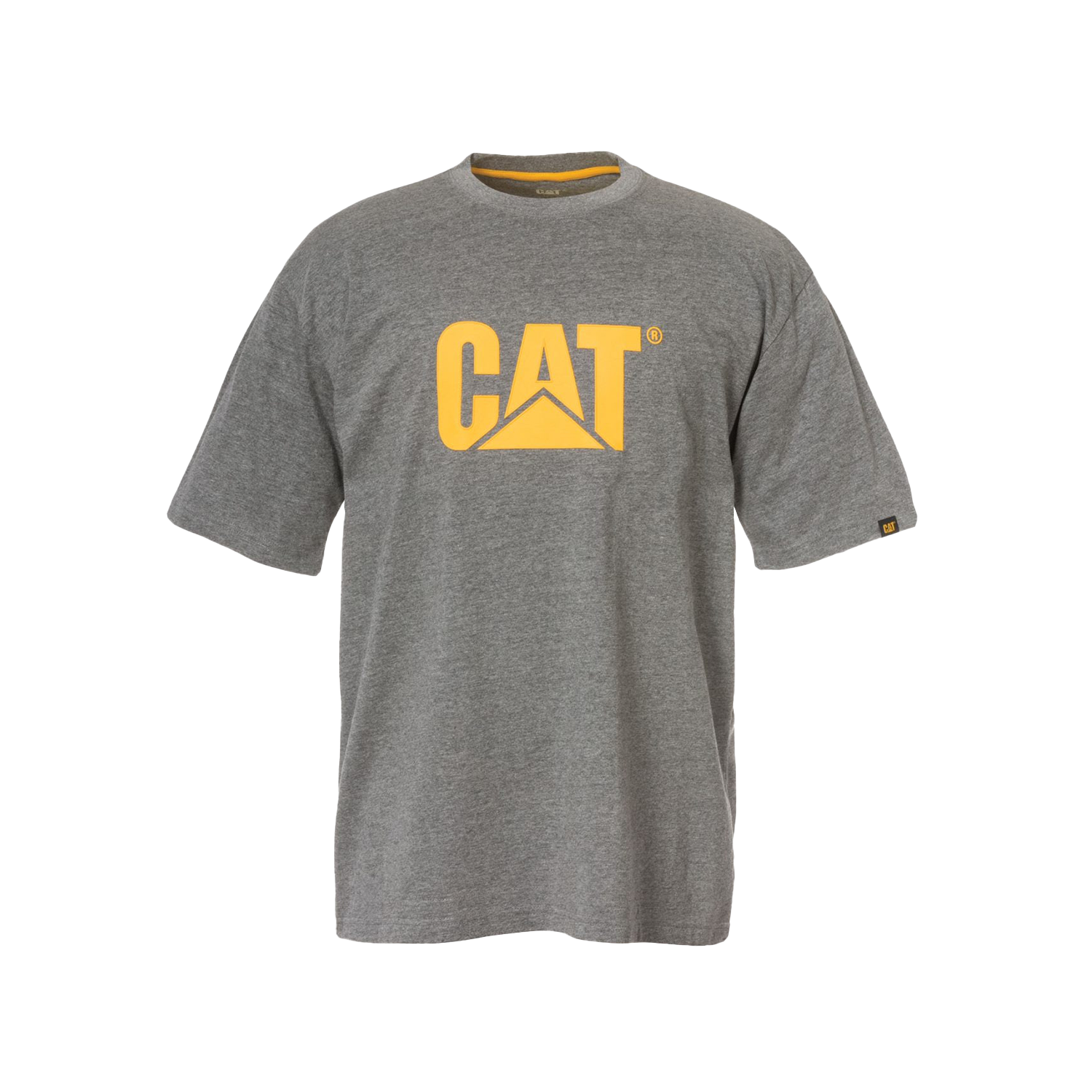 CAT Men's Trademark Logo Tee - Dark Heather Grey - Totally Workwear