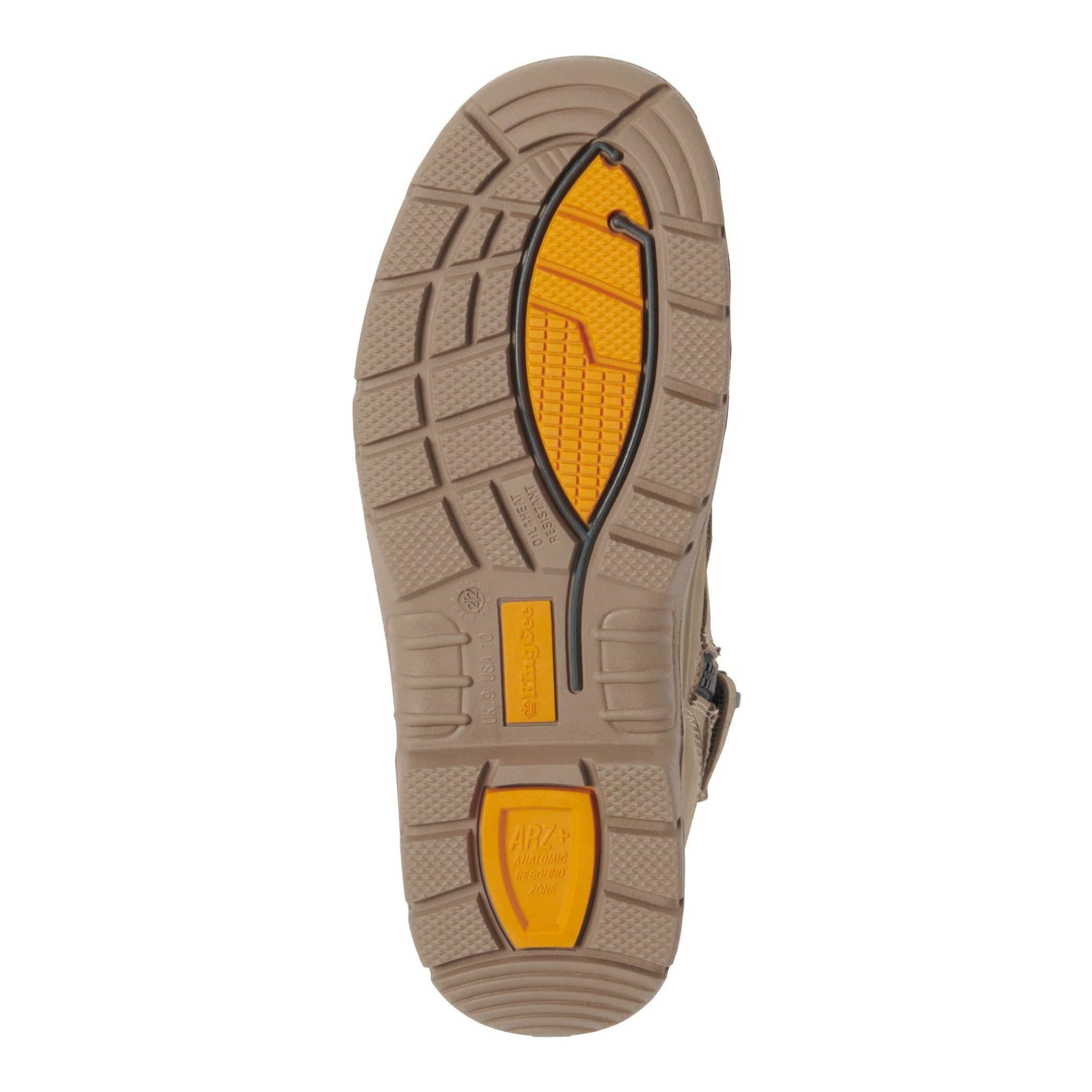 KingGee Men's Comfortmax 6 EH Zip Sided Boot - Stone - Totally Workwear