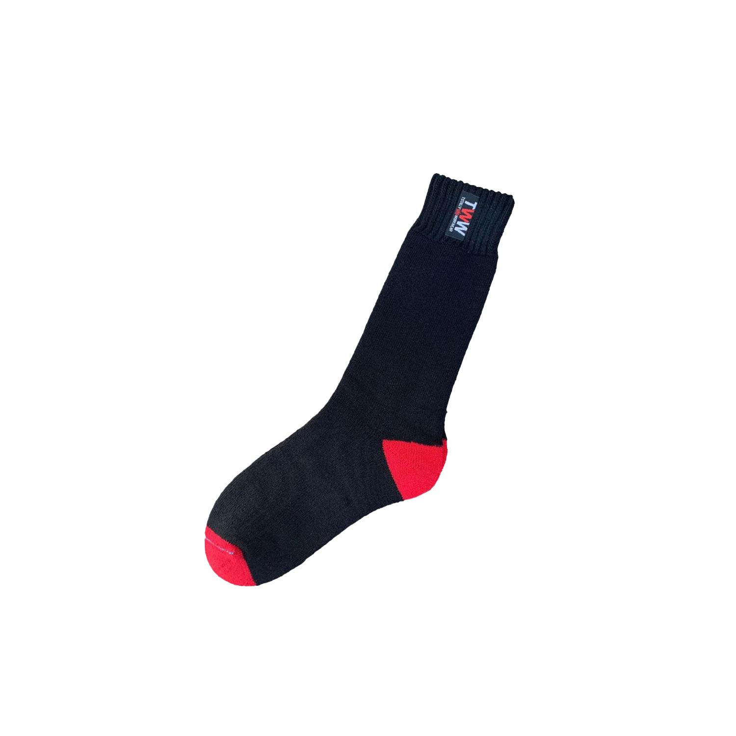 Bamboo Textiles Men's TWW Extra Thick Sock - Red/Black - Totally Workwear