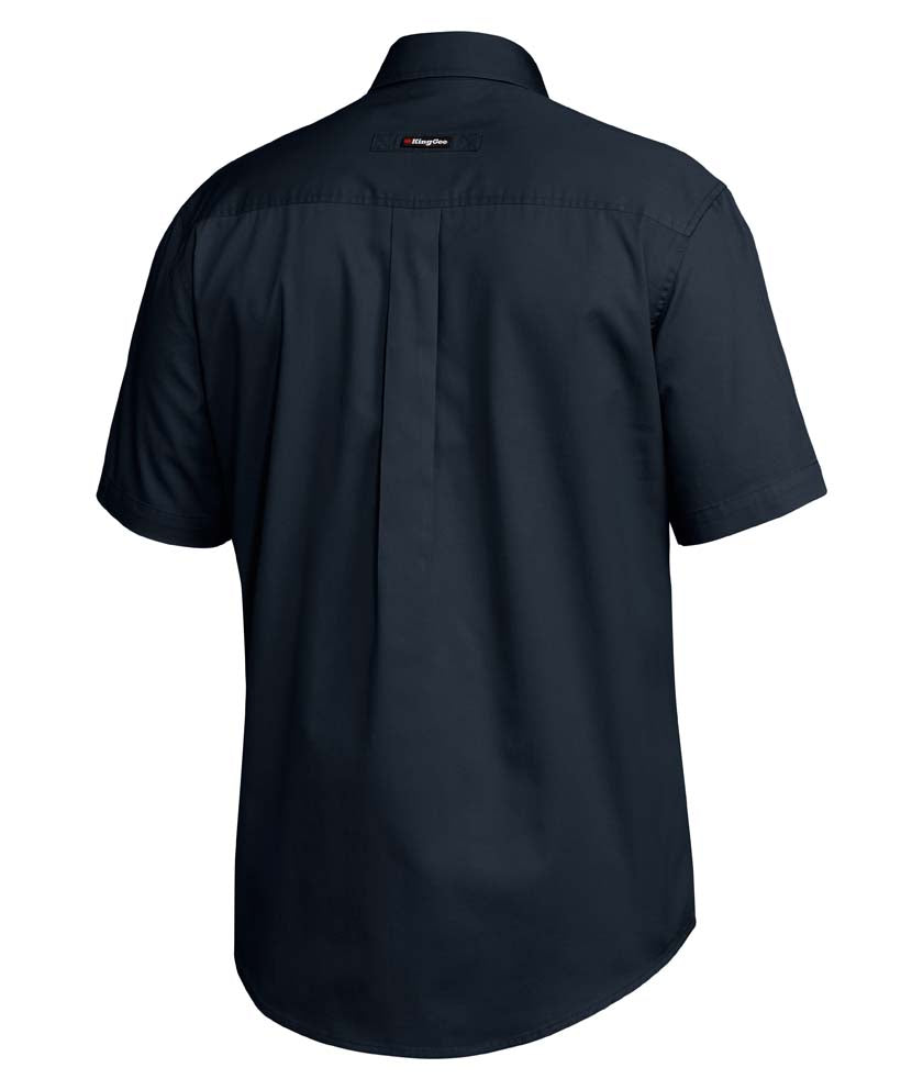 KingGee Men's Tradies Short Sleeve Shirt - Oiled Navy - Totally Workwear